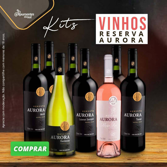 Kit Vinhos Reserva Aurora - Aurora - Espumantes do Sul