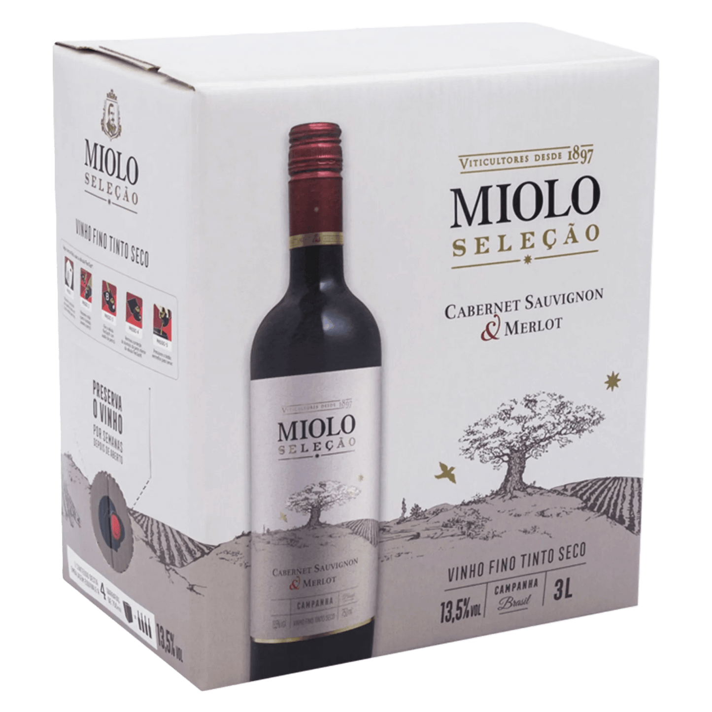 Miolo Seleção Cabernet Sauvignon e Merlot Bag in Box 3L - Miolo - Espumantes do Sul