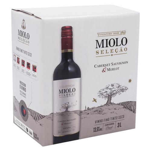 Miolo Seleção Cabernet Sauvignon e Merlot Bag in Box 3L - Miolo - Espumantes do Sul