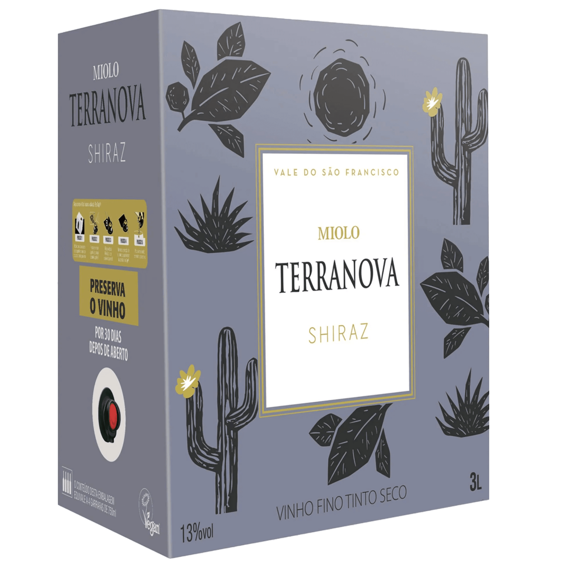 Miolo Terranova Shiraz Bag in Box 3L - Miolo - Espumantes do Sul