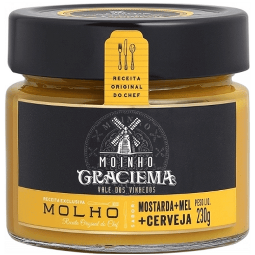 Moinho Graciema Molho Mostarda, Mel e Cerveja 230g - Moinho Graciema - Espumantes do Sul