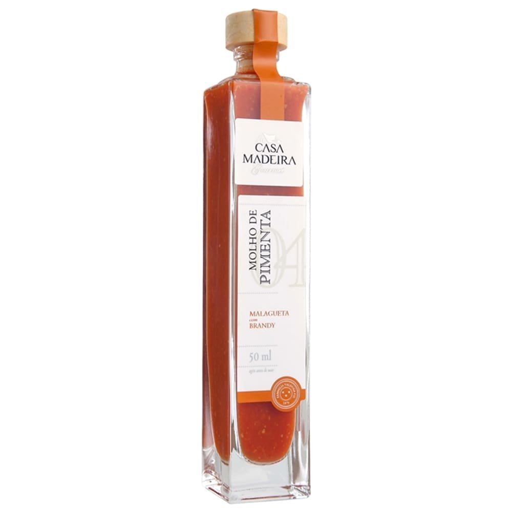 Molho de Pimenta Malagueta com Brandy Casa Madeira 50ml - Casa Madeira - Espumantes do Sul