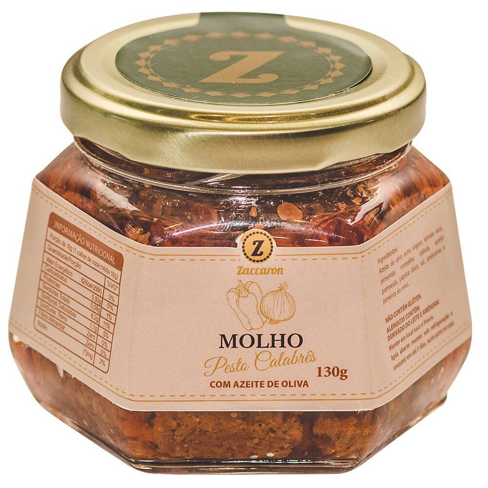 Molho Pesto Calabres Zaccaron 130g - Zaccaron - Espumantes do Sul