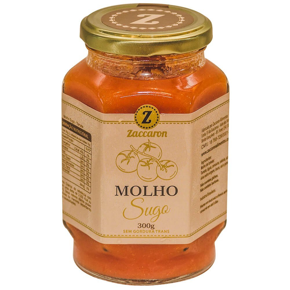 Molho Sugo Zaccaron 300g - Zaccaron - Espumantes do Sul