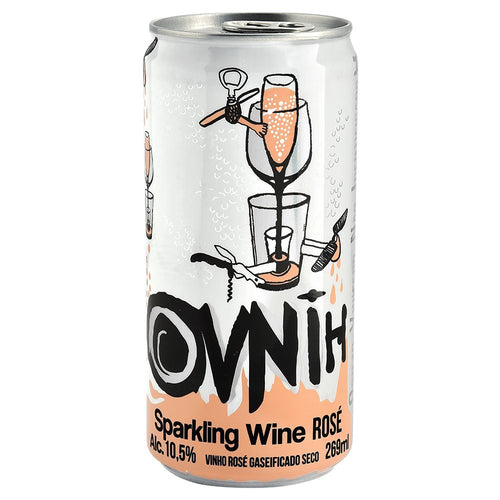 OVNIH Sparkling Wine Espumante Brut Rosé Lata 269ml - OVNIH - Espumantes do Sul
