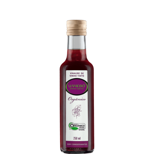 Uva'Só Vinagre de Vinho Tinto Orgânico 250ml - Uva'Só - Espumantes do Sul