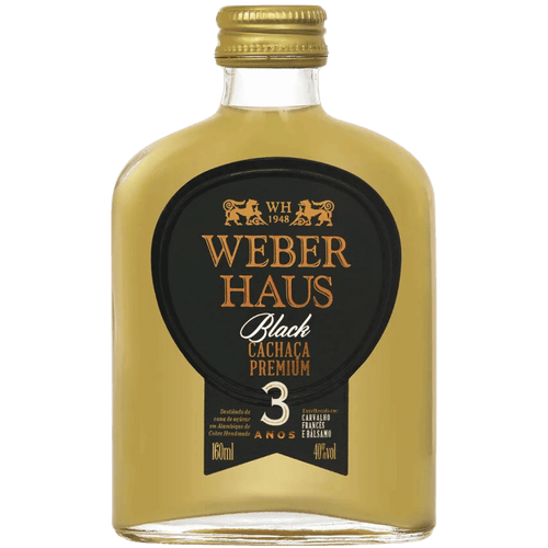 Weber Haus Cachaça Premium Black 160ml - Weber Haus - Espumantes do Sul