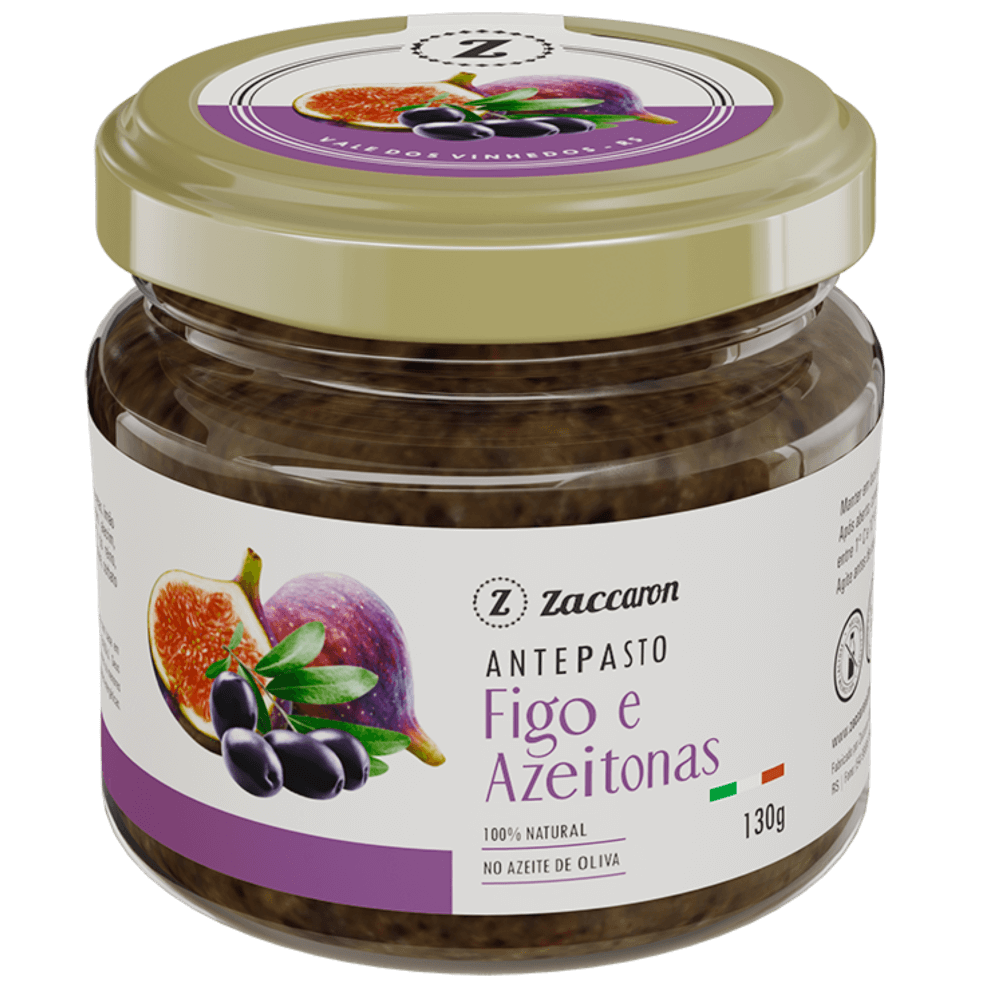 Zaccaron Antepasto de Figos e Azeitonas 130g - Zaccaron - Espumantes do Sul