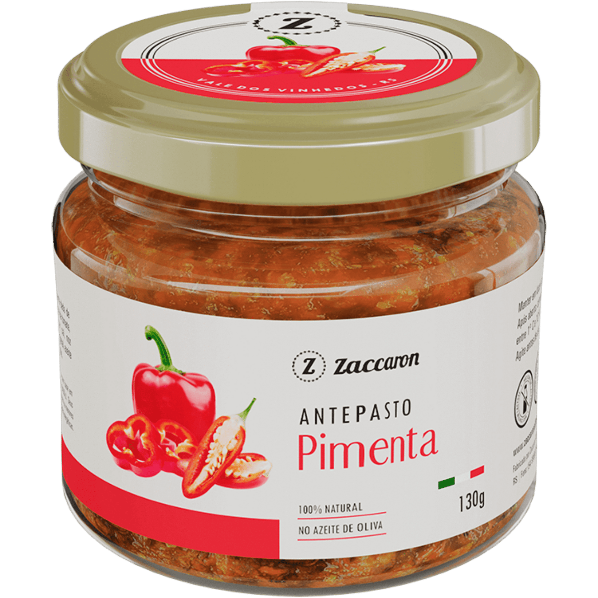 Zaccaron Antepasto de Pimenta 130g - Zaccaron - Espumantes do Sul