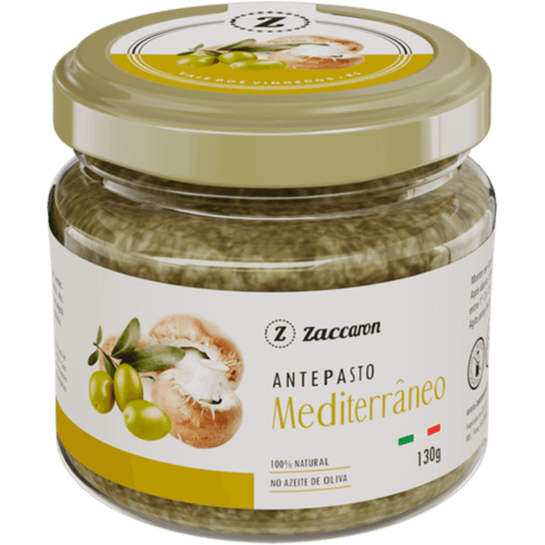 Zaccaron Antepasto Mediterraneo 130g - Zaccaron - Espumantes do Sul