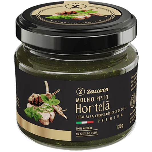Zaccaron Molho Pesto de Hortelã 130g - Zaccaron - Espumantes do Sul