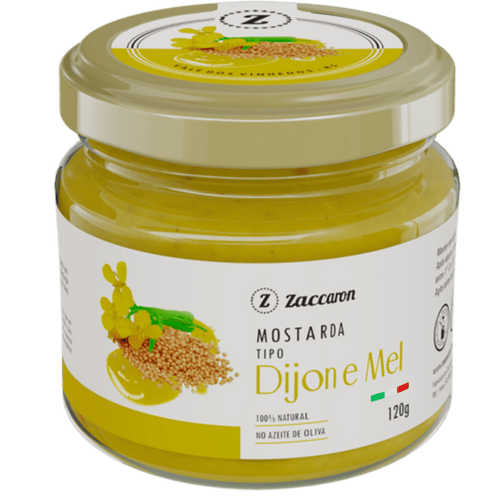 Zaccaron Mostarda Tipo Dijon e Mel 120g - Zaccaron - Espumantes do Sul